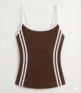 Women's Front Customizable Eco-Friendly Breathable Knitted Skinny Tank Top Spandex Cotton Material Casual Streetwear <b>Strapless</b> - Product Image 6