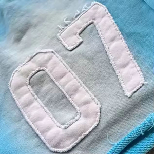 100% Cotton Summer <b>Shorts</b> Acid Wash Embroidered <b>Patch</b> Vintage Sun Faded Loose Terry Distressed Cropped Eco-friendly Casual - Product Image 5