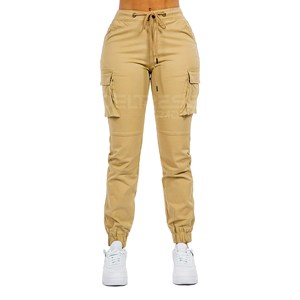 Pantalones Cargo de invierno impermeables transpirables de secado rápido para mujer, diseño informal de cintura media para actividades al aire libre, lisos - Product Image 1