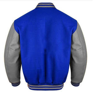 Chaqueta Universitaria para Hombre con Logotipos Personalizados, Mangas de Cuero, Bordado Personalizado, Fabricada por Antique Fashion - Product Image 2