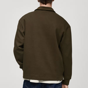 Sweat-shirt pour homme avec col montant zippé pour un ajustement décontracté, service OEM, prix de gros 2026, manches longues, respirant et ajustable - Product Image 6