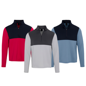 La conception la plus populaire 1/4 Zip Patchwork Casual Wear conçu sur mesure hommes pull Golf Full Sleve sweat pour hommes - Product Image 3