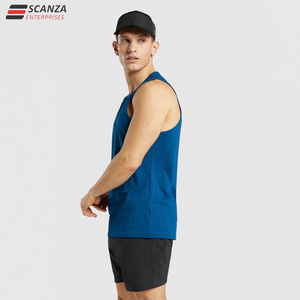 Wholesale Custom <b>Men's</b> Gym Active Wear High Quality Breathable Fitness Sports <b>Tank</b> <b>Top</b> with Quick Dry Zipper Pocket - Product Image 3