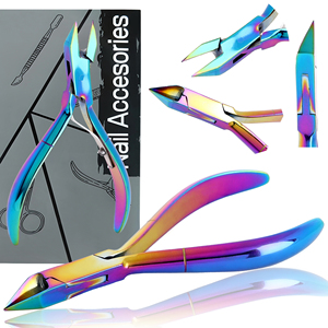 Coupe-ongles à ouverture de mâchoire large Double ressort taux de gros Rainbow Color Coated Eco-Friendly Nail Clipper Smooth Cutting Nippers - Product Image 1