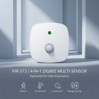 Sensor Inteligente Inalámbrico PIR de Movimiento, Humedad, Temperatura y Luz, Compatible con Zigbee2MQTT, ZHA, Home Assistant, para Hoteles, Apartamentos, Almacenes y Baños