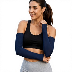 Mangas de compresión unisex ajustables sin costuras con protección UV, de secado rápido y transpirables, con logo personalizado, para baloncesto y running. - Product Image 1