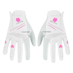Guantes de golf con estampado de tela de una mano calificados Guantes de golf de cuero de piel de oveja con paquete - Product Image 2
