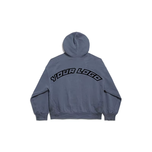 Custom Men's Men Logo Distressed Oversized <b>Zip</b> <b>up</b> <b>Vintage</b> Streetwear Casual Comfortable Long Sleeve Loose Fit <b>Hoodie</b> - Product Image 2