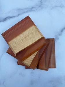 Sous-verres en bois naturel pour le thé et le café | Élégant et durable | Option de gravure personnalisée | Parfait pour les sous-verres en pierre des hôtels - Product Image 2