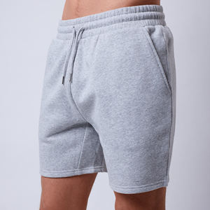 Vente en gros de shorts de gym 100% coton pour hommes, shorts de sport lourds en polaire respirant, teints en couleur unie, style décontracté vintage - Product Image 4