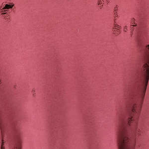 Sudadera con Cuello Redondo y Diseño Desgastado, Fabricante Mayorista, Logotipo Personalizado, Corte Regular, 100% Algodón, Forro Polar, Sudadera con Capucha para Invierno - Product Image 5