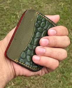 <b>Slim</b> Minimalist Genuine Crocodile Pattern Leather <b>Wallet</b> Custom <b>Card</b> Holder for Credit <b>Cards</b> - Product Image 2