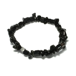 Bracelet en obsidienne noire naturelle pour femmes hommes Bracelet en pierre de cristal de guérison Protection bijoux de mise à la terre - Product Image 1