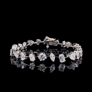 Pulsera de Diamantes de Formas Eternas Premium, Oro Blanco de 18 Quilates, Cultivados en Laboratorio, Formas Mixtas, Sin Certificar, Joyería Fina, Proveedor Mayorista - Product Image 4