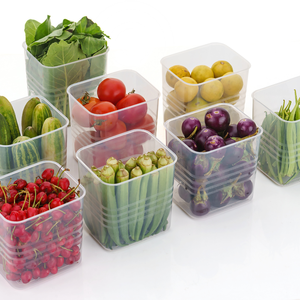 Juego de contenedores organizadores transparentes para nevera, contenedores de almacenamiento apilables para refrigerador para Organización de alimentos y bebidas, venta al por mayor - Product Image 4