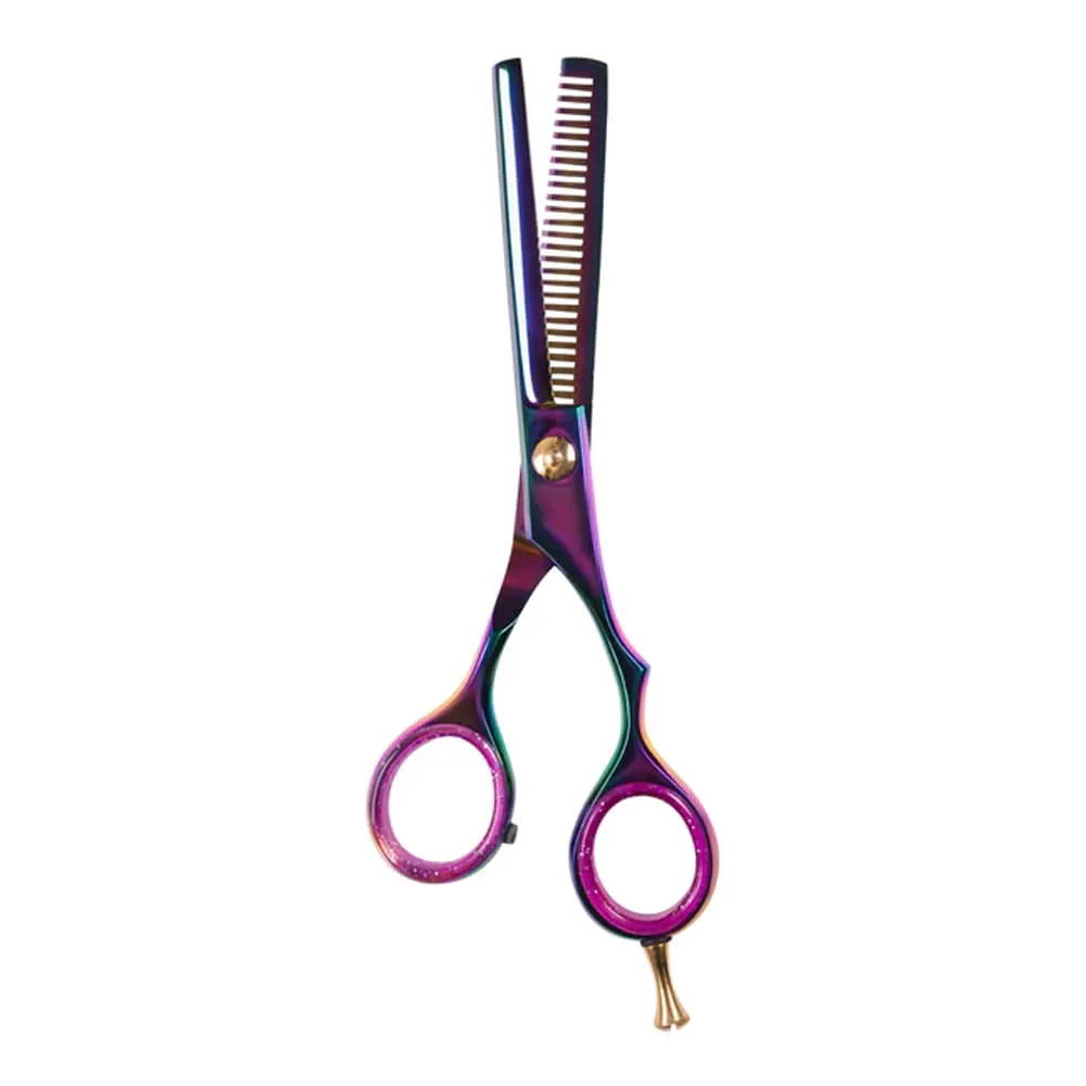 Ciseaux de coiffure avec logo personnalisé pour professionnels Ciseaux de coiffeur en acier inoxydable trempé avec vis diamantée