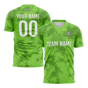 Camisetas de Fútbol Personalizadas con Logotipo, de Manga Corta, Secado Rápido, Transpirables, Cuello en V, para Adultos, Nombre del Equipo, Número, Elásticas en Cuatro Direcciones - Product Image 1