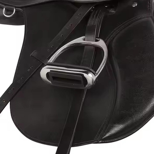 Selle d'équitation occidentale de dressage en cuir véritable unisexe de luxe, durable et confortable, en bois/plastique - Product Image 2