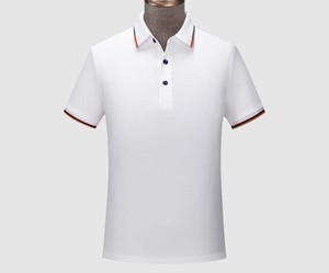 Polo de haute qualité pour hommes avec logo personnalisé en coton décontracté à manches courtes imprimé tissu tricoté vente en gros directe d'usine - Product Image 5
