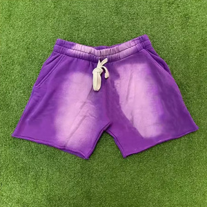 เสื้อลำลองผู้ชายผ้าฝ้ายฟอกสีถนนสูงแบบลำลองระบายอากาศได้ดีโลโก้3D พัฟพิมพ์ลายผูกเอว - Product Image 5