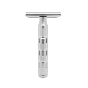 Navaja de Acero Inoxidable, Doble Hoja Resistente, Diseño Clásico de Plástico/Madera, Herramienta Esencial de Larga Duración para Uso Facial/Corporal en Barberías - Product Image 2