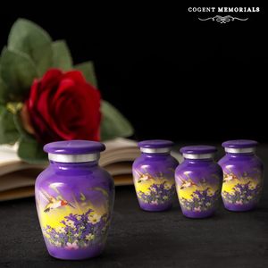 ชุดโกศศพ4อันสำหรับขี้เถ้ามนุษย์นกฮัมมิงเบิร์ดออกแบบโกศสำหรับขี้เถ้าของมนุษย์ - Product Image 6