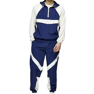 Ensemble de survêtement léger pour homme, veste de course vintage en polyester respirant, taille plus, pour l'été - Product Image 2