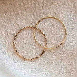 Joyería de moda Plata de Ley 925 diseño minimalista hecho a mano chapado en oro mujeres compromiso anillos de fiesta de cumpleaños de moda - Product Image 2