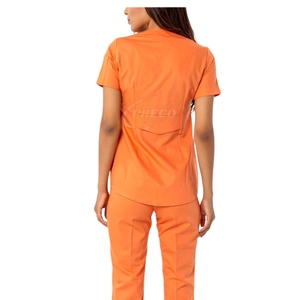 ชุดยูนิฟอร์มพยาบาลผู้หญิงดีไซน์ล่าสุดปี 2026 สีพื้นเรียบหรู ชุดสครับพยาบาลที่ใส่สบายสำหรับโรงพยาบาล - Product Image 3