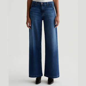 Pantalones vaqueros holgados de moda para mujer, pantalones vaqueros holgados de cintura alta, pantalones vaqueros informales de pierna ancha a la moda para mujer, Vaqueros cómodos - Product Image 4