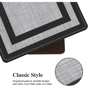 Tapis de protection de sol moderne en cuir PVC antidérapant et anti-fatigue, avec base en caoutchouc SBR, facile à nettoyer, imperméable et amorti - Product Image 4