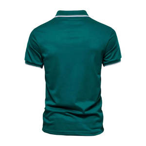 Camiseta Metro para Hombre, Líneas Limpias, Estilo Informal, Logotipo Bordado, Antiarrugas, Color Sólido, Talla Personalizada, 100% Algodón, con Bolsillo - Product Image 2