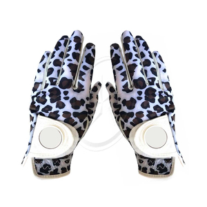 ถุงมือกอล์ฟเนื้อนิ่มระบายอากาศได้ดีพิมพ์ลายสีแฟชั่นสำหรับผู้หญิงถุงมือหนังแกะทั้งสองข้างซ้ายขวาพร้อมเครื่องหมายลูกที่ถอดออกได้ - Product Image 1