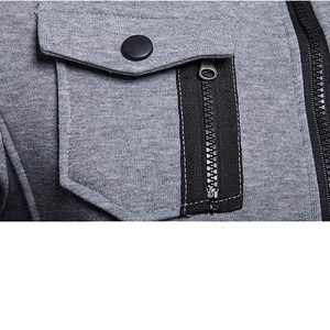 Sudadera con capucha y cremallera completa de algodón de felpa francesa ligera para hombre con logotipo personalizado Essentials y ajuste cómodo - Product Image 6