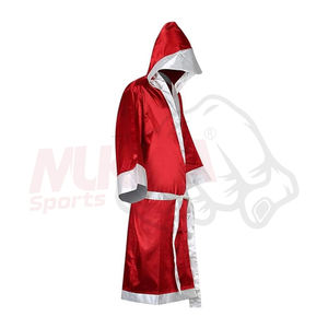 Boxe de haute qualité Créez votre propre conception Services OEM Robe de boxe sur mesure avec capuche - Product Image 5