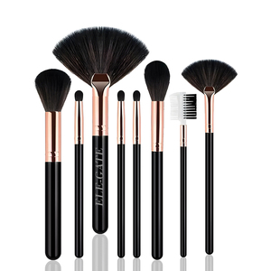 Juego de 8 Brochas de Maquillaje de Pelo Sintético Súper Suave, Incluye Brochas para Pestañas, Cejas y Rostro, con Brocha para Difuminar - Product Image 3