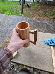 Mug à bière traditionnel en bois pour collection de verrerie vintage – Mug en bois naturel pour la maison à prix abordable - Product Image 6
