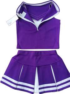 Nuevos conjuntos de uniformes de porristas de mujer personalizados a la moda Spandex/poliéster 220g precio bajo logotipo personalizado impreso transferencia de calor - Product Image 2