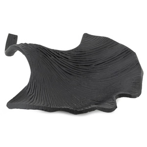 Plateau décoratif noir mat en fer forgé, plateau à bijoux, plat à bibelots, décoration moderne pour la maison, plateau de service en métal, centre de table, cadeau - Product Image 6