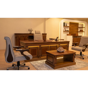 Nouvel Arrivage – Ensemble de Bureau Exécutif en Bois Massif Sculpté, Style Ottoman, Fait Main et Durable, pour la Vente en Gros - Product Image 1