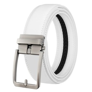 Ceinture pour hommes Ceinture automatique en cuir véritable pour hommes en cuir à cliquet réglable en cuir véritable à cliquet robe Designer - Product Image 2