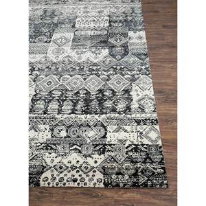 Alfombra Weaver Art Reserve de 9x12, Estilo Boho, Tejida a Mano con Lana y Seda de Bambú, Diseño de Patchwork en Color Marfil, para Decoración de Sala de Estar o Pasillo - Product Image 4