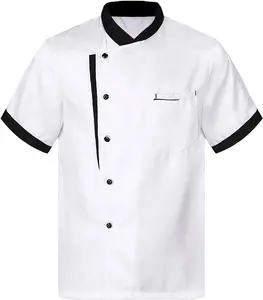 Popular New Fashion Restaurant Hotel Catering Kitchen Cooking Food short Sleeve Coat 2024