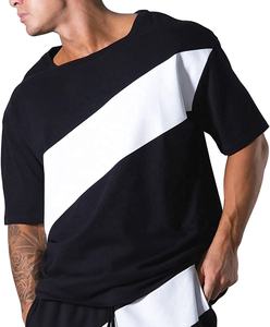 Camisetas de gimnasio de entrenamiento con estampado de alta calidad para hombre, camisetas de punto transpirables con logotipo frontal, Manga corta informal de hip-hop Street de gran tamaño - Product Image 2