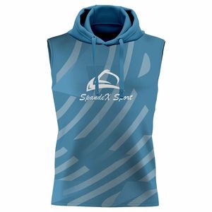 Buena calidad Diseña tus propias sudaderas con capucha de sublimación Sudadera con capucha suave Sudadera con capucha ajustada sin mangas - Product Image 1