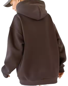 Sweats à capuche en coton et polyester 320 GSM personnalisés coupe régulière pour femmes vente en gros de vêtements pour femmes sweat à capuche sérigraphié pour femmes - Product Image 3