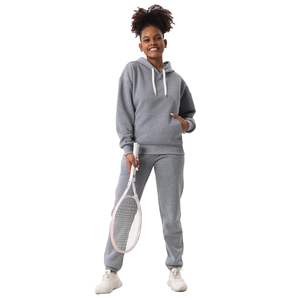 Conjunto de 2 Piezas para Mujer con Logotipo Personalizado, Estilo Vintage, Sudadera con Capucha de Felpa de Algodón con Patrón Sólido y Pantalones Deportivos Ecológicos - Product Image 5