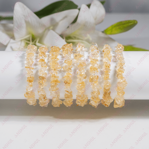 Best Selling Natural Citrine Irregular Shape Gemstone Chip <b>Bracelet</b> <b>Healing</b> Crystals for Meditation Jewelry Fashion At Best Rate - Product Image 1