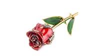 Rosa Chapada en Oro Puro de 24k, Símbolo de Lujo, Ecológica, de Alta Calidad, en Caja de Regalo Artificial para el Día de la Madre