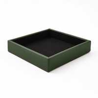 Plateau en cuir PU Elite Aura avec base en velours, plateau de présentation de fruits secs artisanal de luxe pour paniers-cadeaux, plateau de rangement